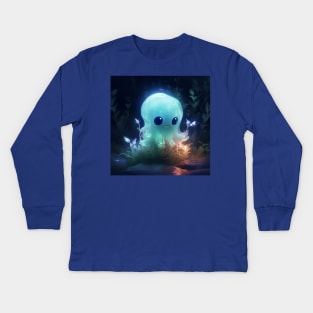 Lumalee - Cute little bioluminescent character Kids Long Sleeve T-Shirt